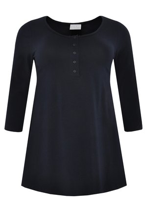 YOEK WITH BUTTONS - Long sleeved top - navy