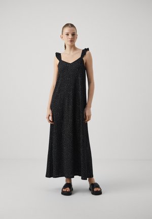 PCADELIA ANKLE DRESS - Maxi-jurk - black/cloud dancer