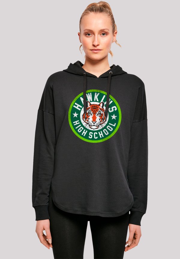 STRANGER THINGS HAWKINS TIGER CIRCLE NETFLIX TV SERIES - Kapuzenpullover - schwarz