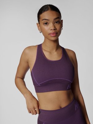 Hummel CHRISTEL SEAMLESS  - Sport-bh met medium support - plum perfect bellflower melan