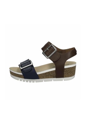 QUINN - Sandali con plateau - ocean camel