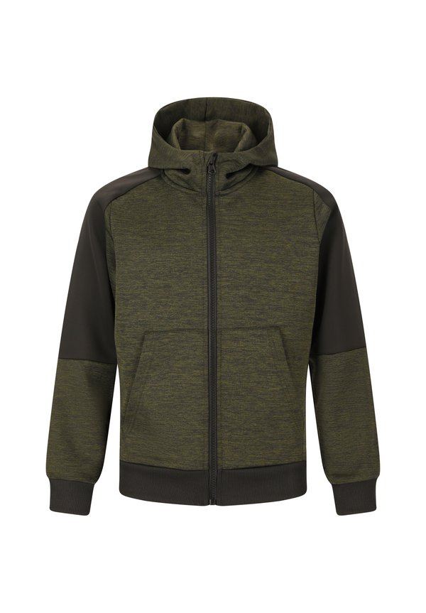 ZIGZAG SWEATJACKE - Kapuzenpullover - beetle