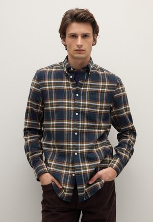 LONG SLEEVE WITH A REGULAR FIT AND CHECK  - Camicia - white blue green