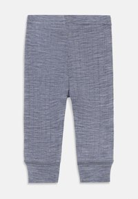 Grå bomulls leggings med teksturert mønster, som har en elastisk midje og tettsittende mansjetter ved anklene.