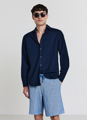 BERMUDA CENTRALE  - Shorts - blu melange