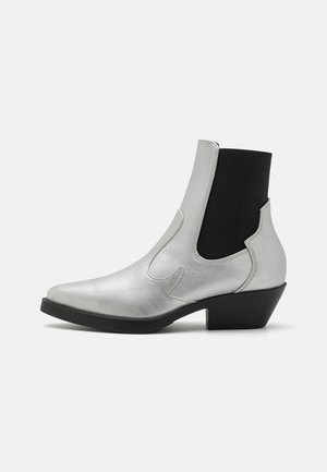 ONLY SHOES ONLBRONCO SHORT - Μποτάκι καουμπόι/μηχανόβιου - silver