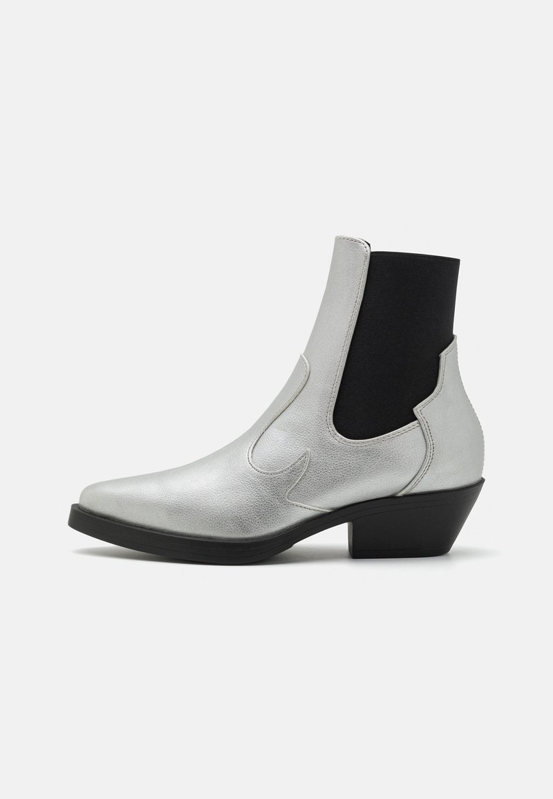 ONLY SHOES Cowboy-/Bikerlaarsjes zilverkleurig