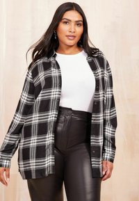 Friends Like These LONG SLEEVE CHECK - REGULAR FIT - Blúzka so zapínaním na gombíky - black white