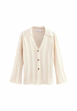 STITCH DETAIL COLLAR - REGULAR FIT - Adīta jaka - white