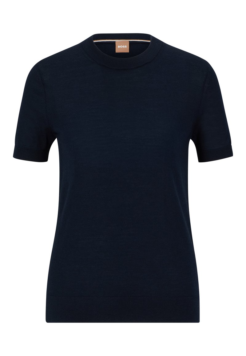 Boss T-shirt basic donkerblauw Boss T-shirt basic donkerblauw