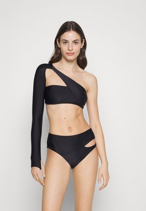 We Are We Wear LORA ONE SHOULDER BANDEAU - Πάνω μέρος μπικίνι - black