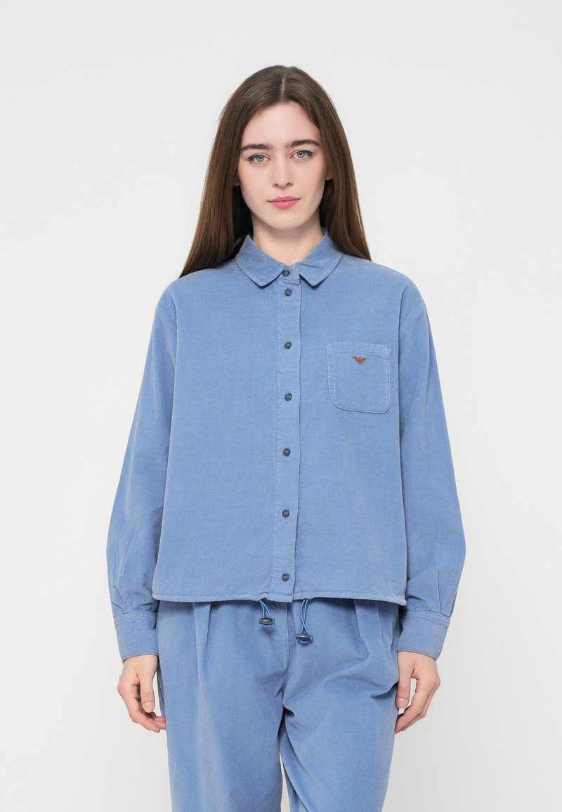 Emporio Armani Overhemdblouse blauw denim/bluedenim