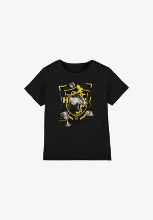 Cotton Soul, HARRY POTTER HUFFLEPUFF MAGICIAL MISCHIEF LEVEL UP CREST UNISEX - Print T-shirt - black