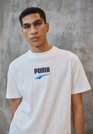 Puma DOWNTOWN LOGO TEE - T-shirt print - white