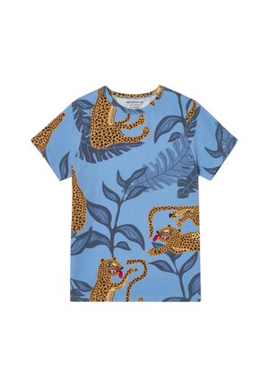JUNO ASIAN LEOPARD - T-shirt print - sky blue