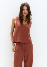 PULL&BEAR - Top - red Miniatúrny obrázok 1
