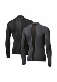 Danish Endurance COMPRESSION 2-PACK - Langarmshirt - black grey