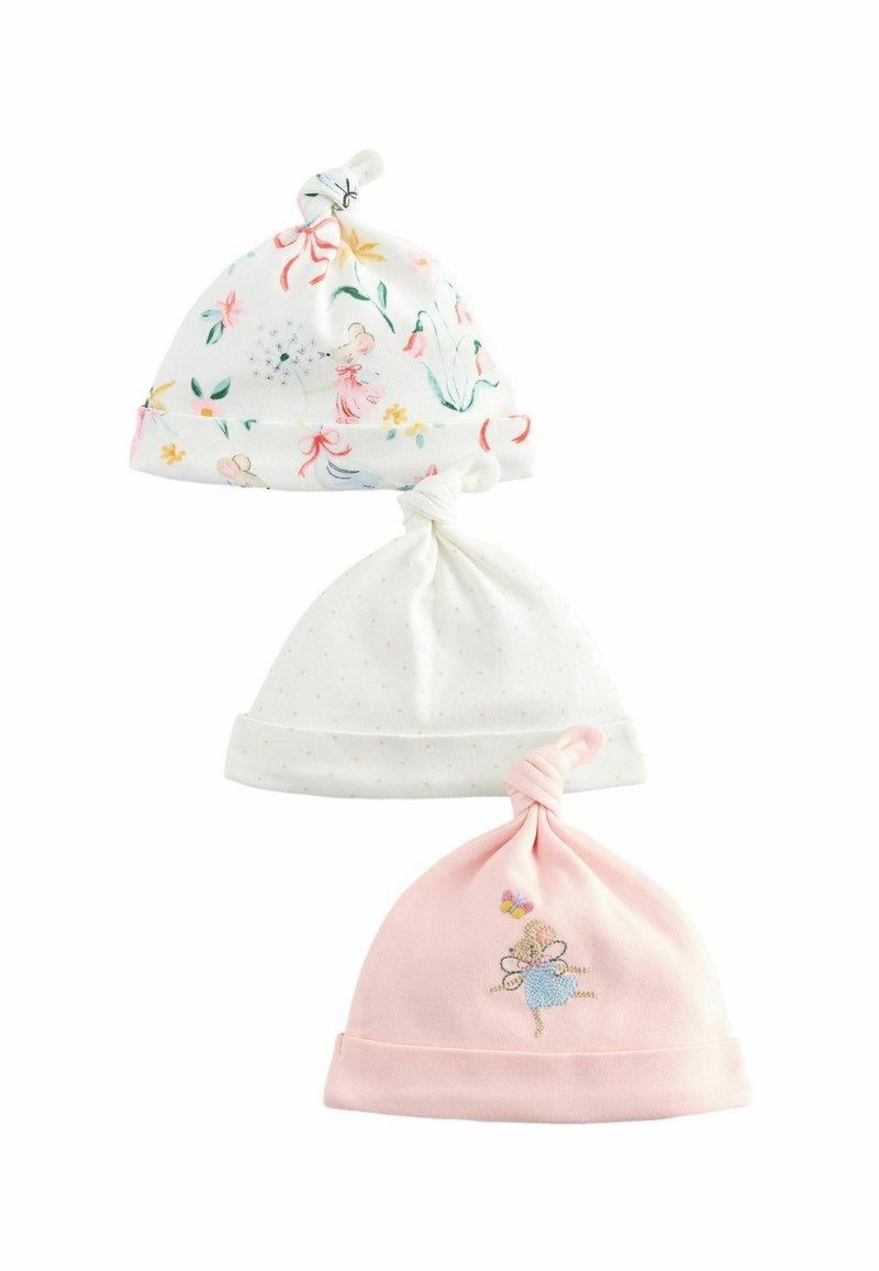 Next 3 PACK - Adīta cepure - pink mouse