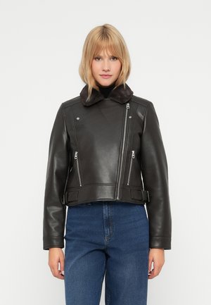 VMHAILEY SHORT JACKET - Dirbtinės odos striukė - chocolate torte