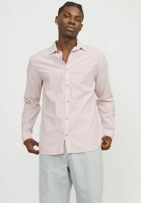 Jack & Jones JJESUMMER LINEN MIX SHIRT - Košile - pink nectar