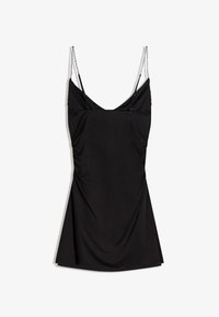 Bershka DRAPED WITH CHAIN STRAPS - Nappali ruha - black