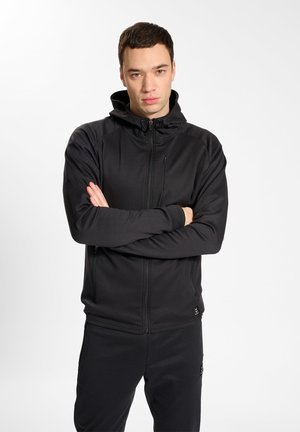 Hummel INTERVAL HOODIE - Sweatjacke - black