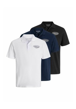 3ER-PACK - Polo shirt - black