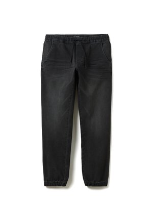 OVS, BLUE DENIM REGULAR FIT JEANS WITH ELASTIC - Jeans Tapered Fit - gunmetal