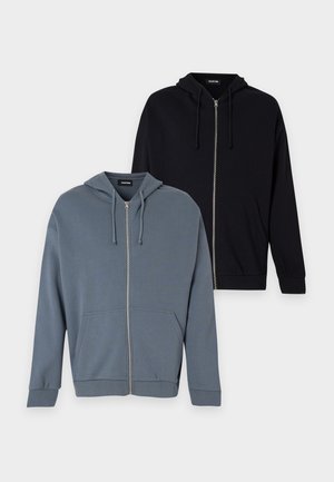 YOURTURN by Zalando, 2 PACK UNISEX - Sweat zippé - black/stormy weather