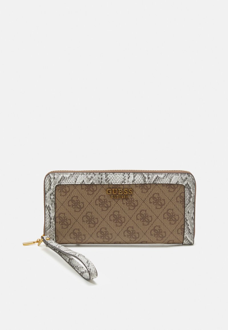 Guess ZADIE LOGO ZIP AROUND Wallet latte/light brown Zalando.co.uk