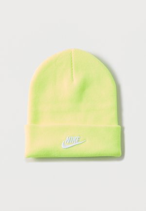 PEAK UNISEX - Kootud müts - neon yellow/white