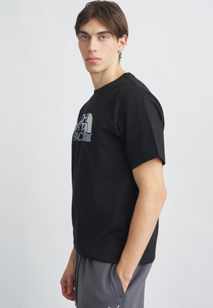 MOUNTAIN LINE REGULAR SHORT SLEEVE TEE GRAPHIC - Tričko s potlačou - black