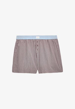 Marks & Spencer, TREND POPLIN CHECK PJ SHORT.. - Nattøj bukser - burgundy