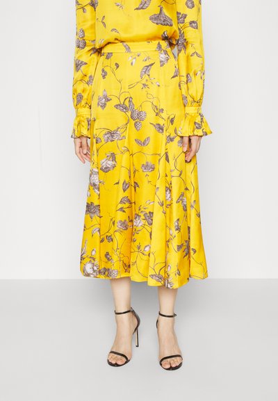 Erdem VOLUME MIDI SKIRT - Faltenrock - yellow
