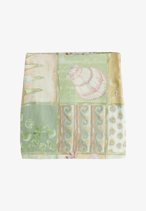 Next, A-line skirt - green pink shell print