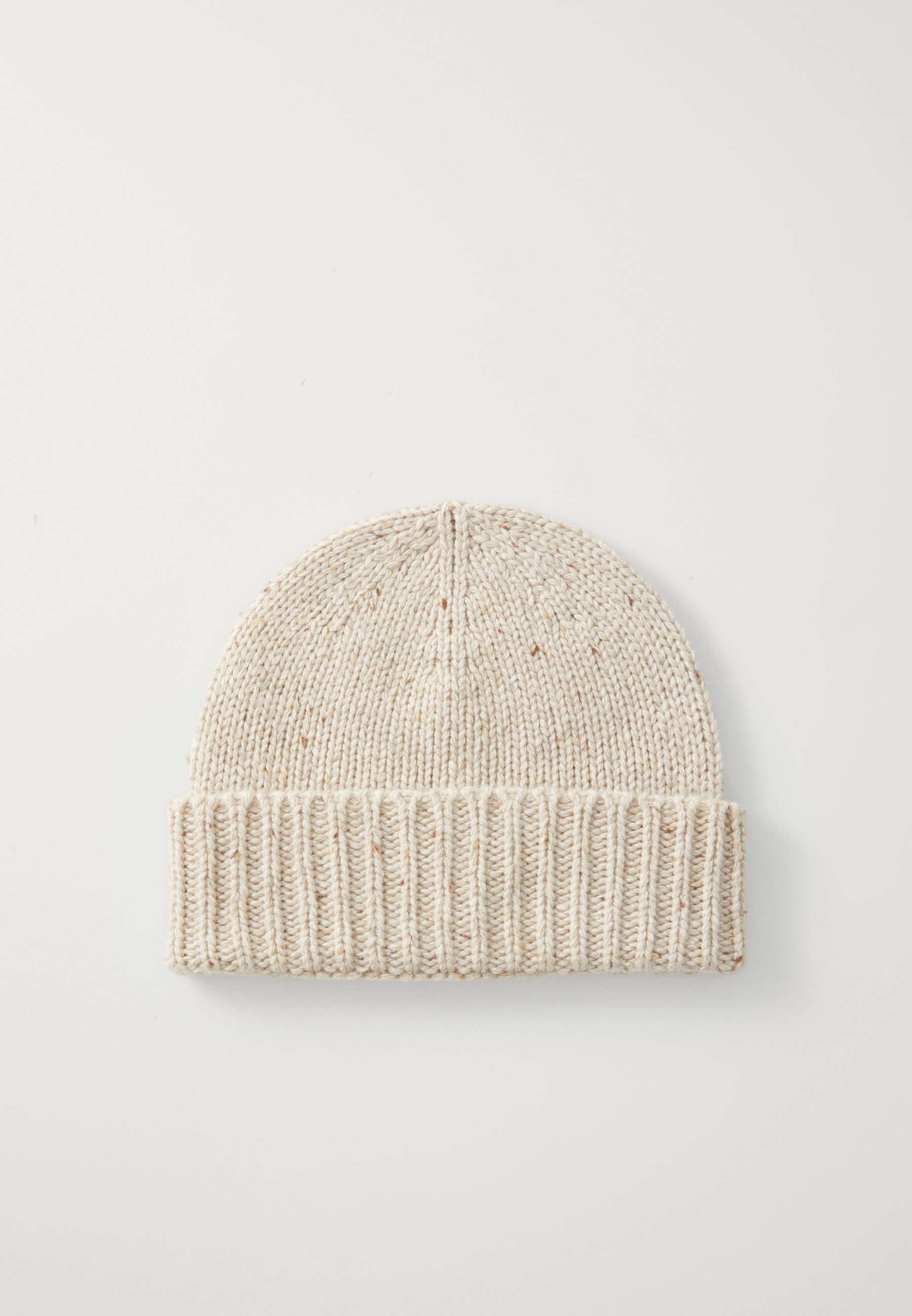 Johnstons of Elgin DONEGAL BEANIE Bonnet cream dun donegal