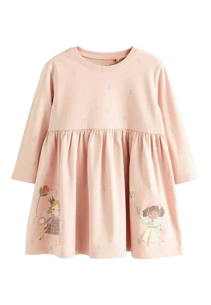 Next REGULAR FIT - LONG SLEEVE EMBELLISHED - Vestito di maglina - pink fairy