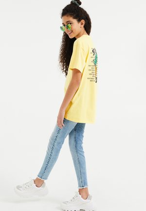 Print T-shirt - light yellow