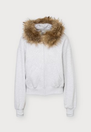 Hollister Co., GRAPHIC TRIM - Суитшърт с цип - light grey