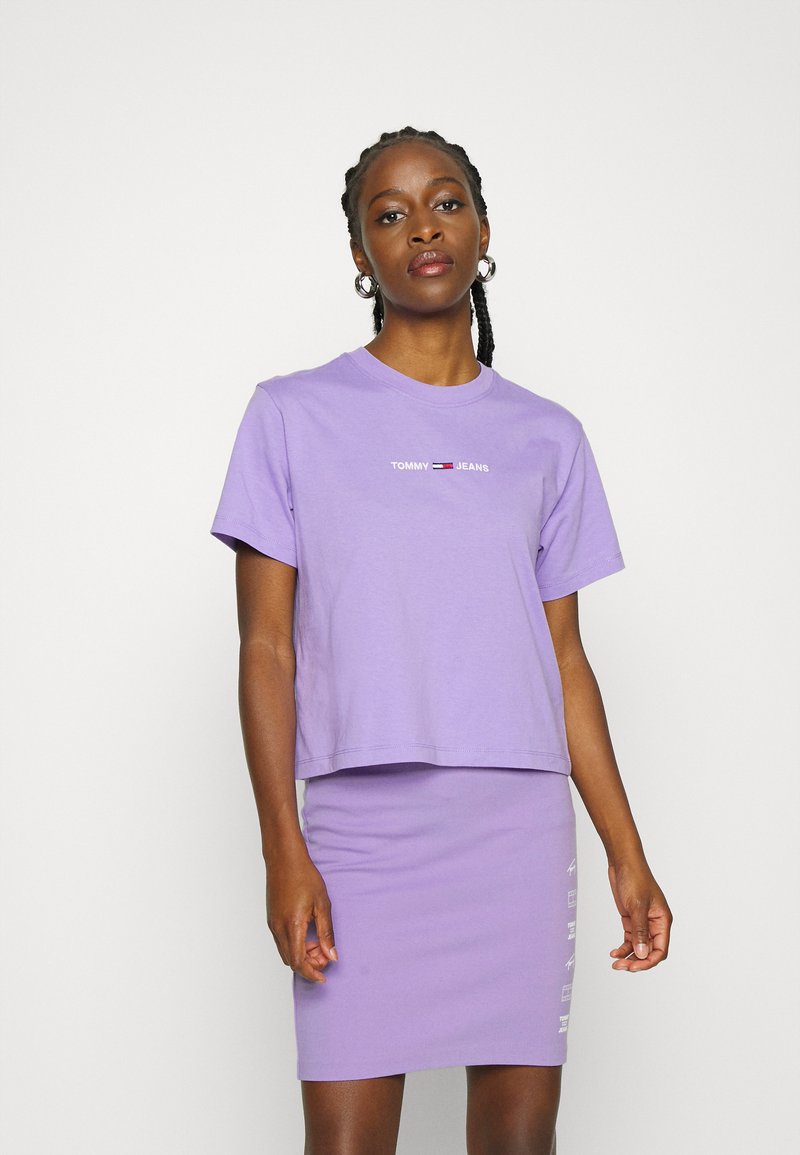 Tommy Jeans TJW LINEAR LOGO - T-shirt básica - violet viola