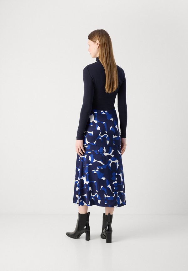 SKIRT MIDI LENGTH FLARED SHAPE CUTLINE PRINTED - A-line skirt2