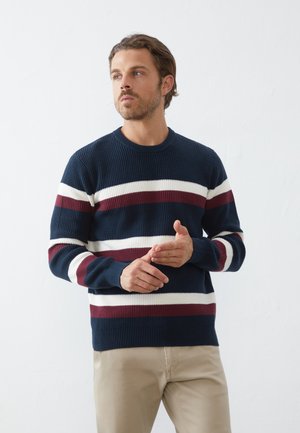 Πουλόβερ - dark blue/bordeaux