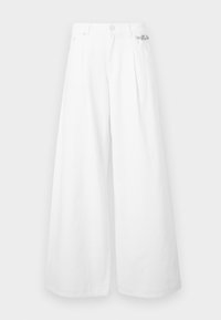 WIDE LEG PANTS - Pernera ancha - white denim