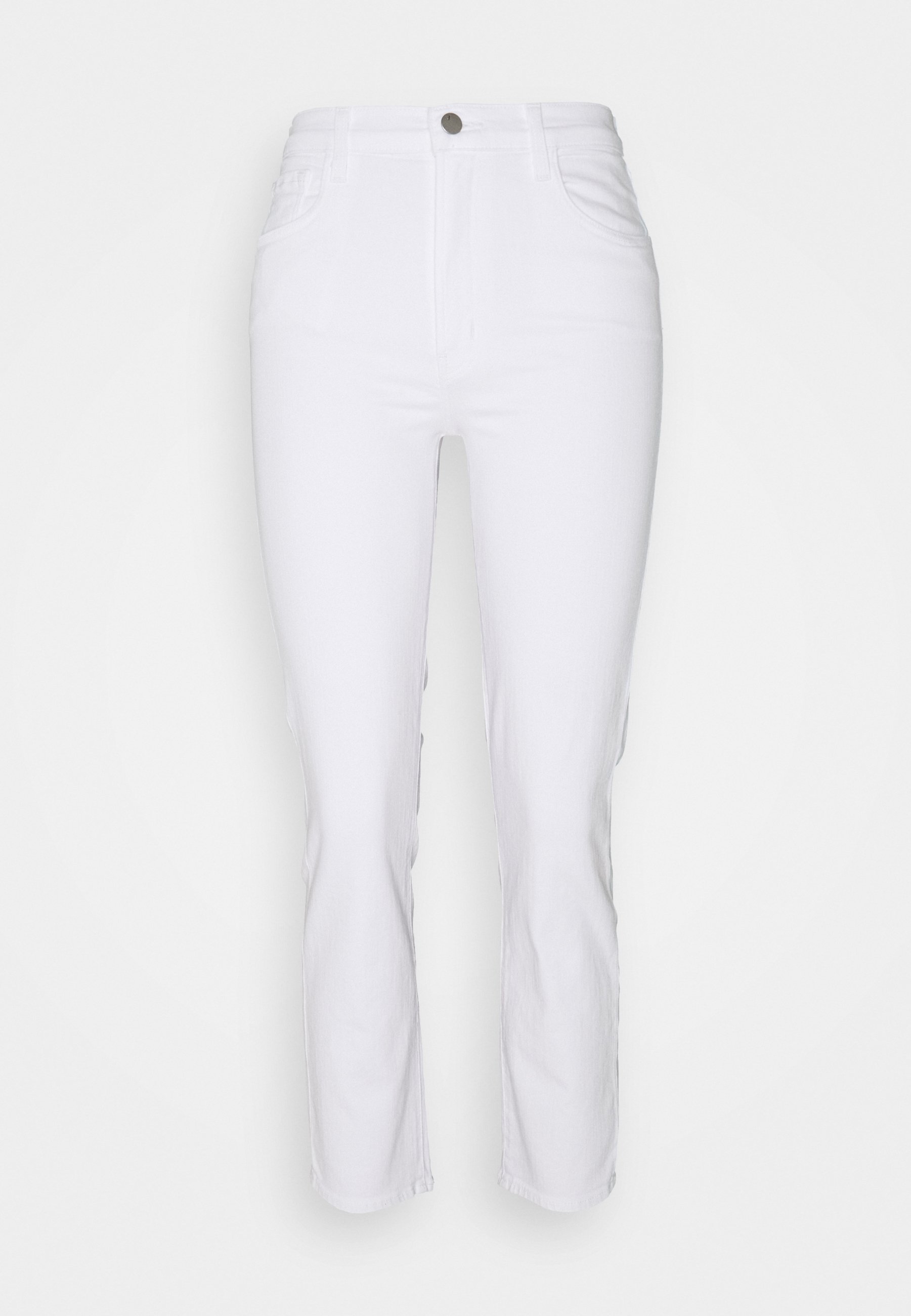 J Brand ALMA HIGH RISE - Straight leg jeans - blanc/white - Zalando.co.uk