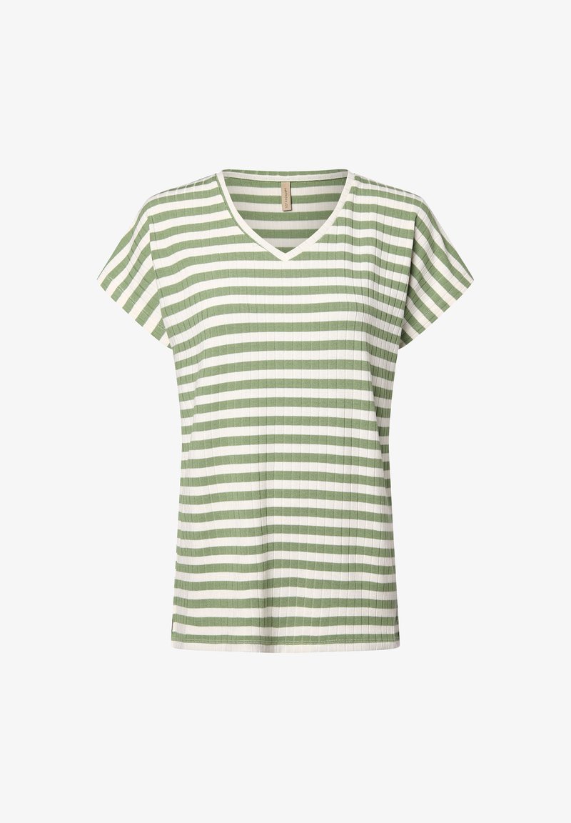 Soyaconcept T-Shirt print - grün ecru