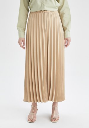 PLEAT - Pleated skirt - beige