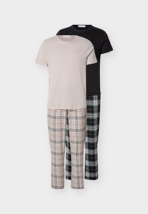 2 PACK - Nachtwäsche Set - beige/dark blue