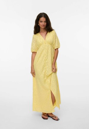 VMSIGNE - Dolga obleka - pale banana
