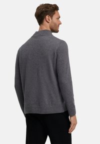 FALKE BASIC LAMBSWOOL HALF-ZIP - Maglione - dark grey