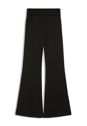 Bershka, FLARED - TROUSERS - Pantalon classique - black